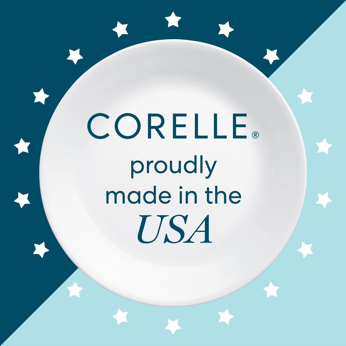 Corelle® Winter Frost White 8.5" Divided Salad Plate