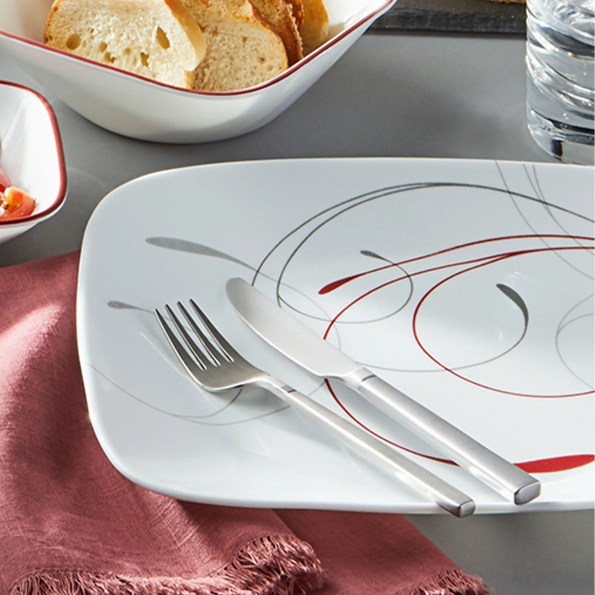 Corelle® Square Splendor 12-piece Dinnerware Set, Service for 4