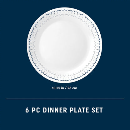 Corelle® Caspian Lace 10.25" Dinner Plates, 6-pack