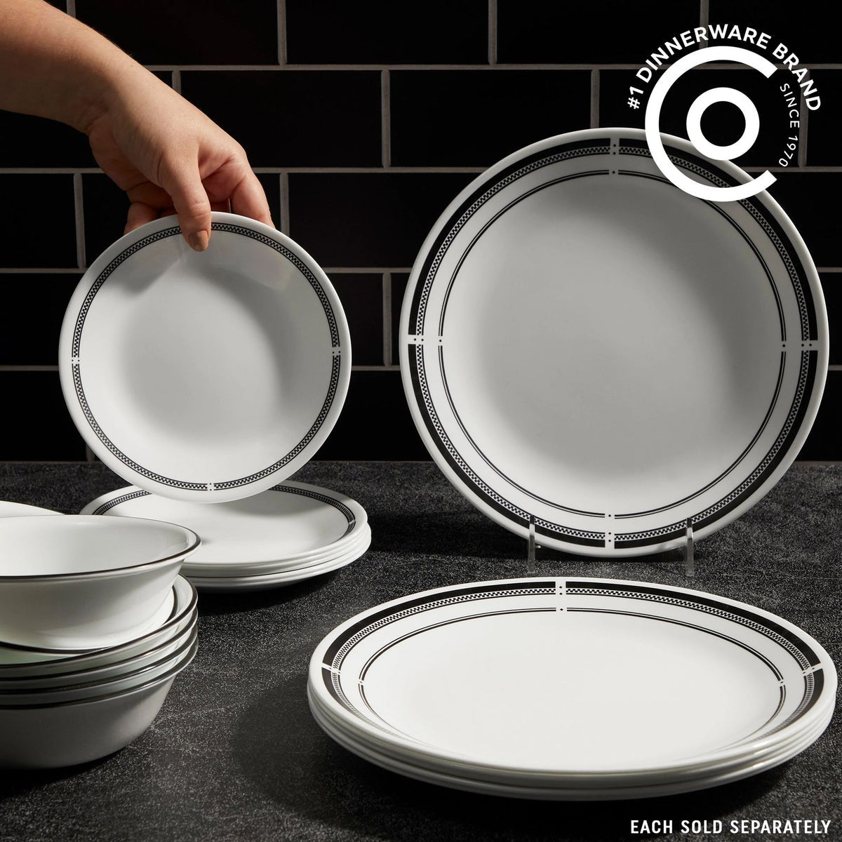 Corelle® Brasserie 6.75" Appetizer Plate, 6-pack