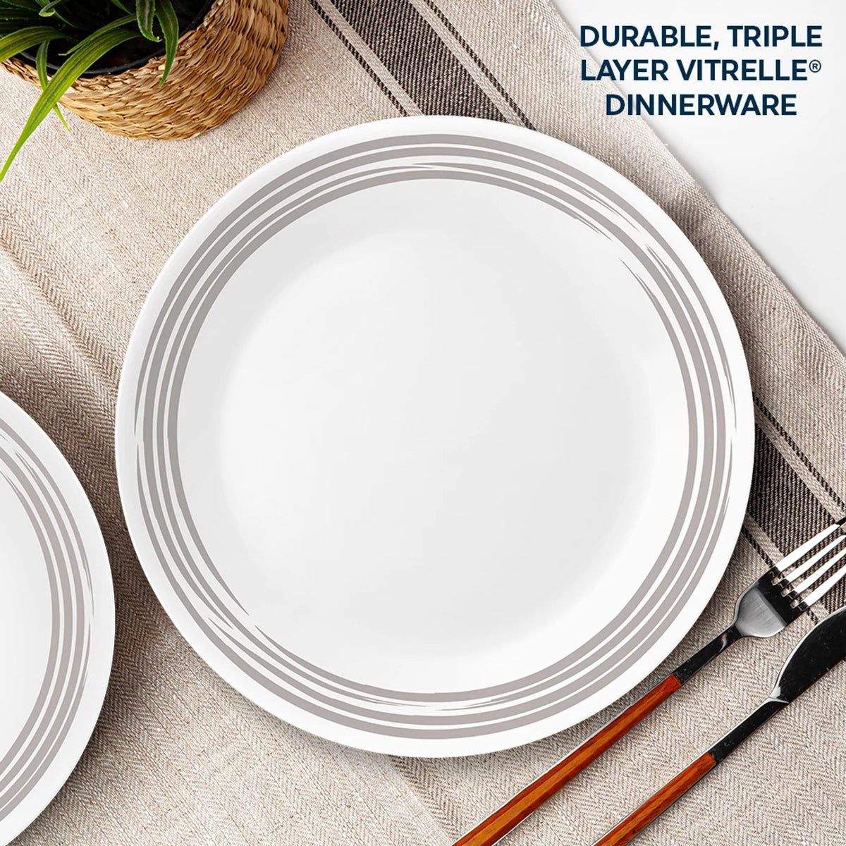Corelle® Brushed Silver 8.5" Salad Plate