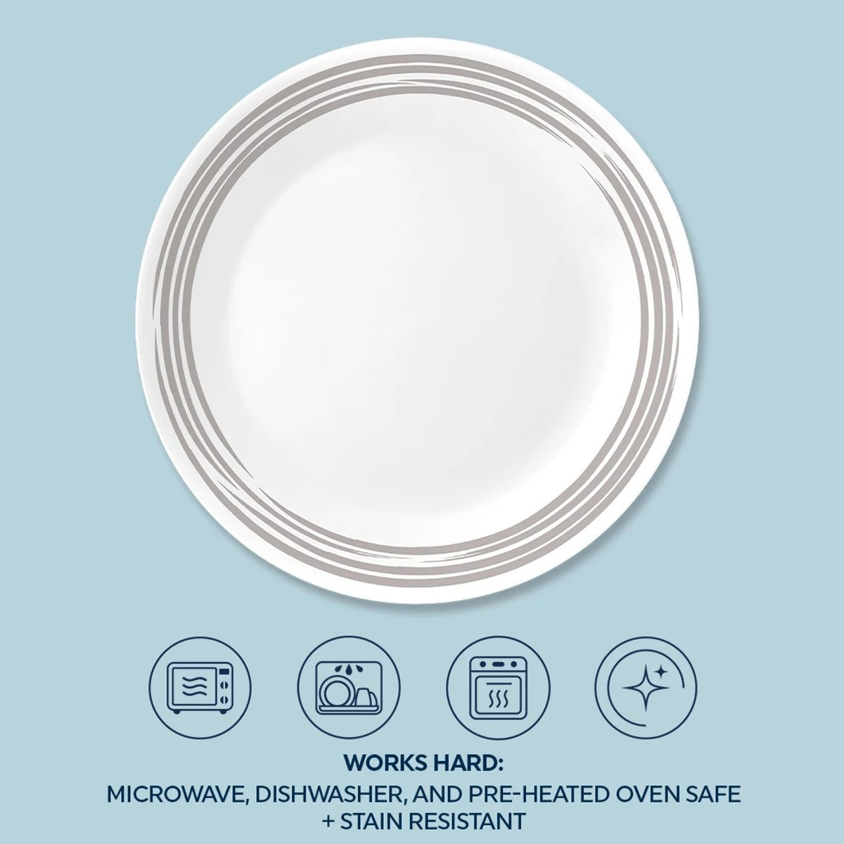 Corelle® Brushed Silver 8.5" Salad Plate