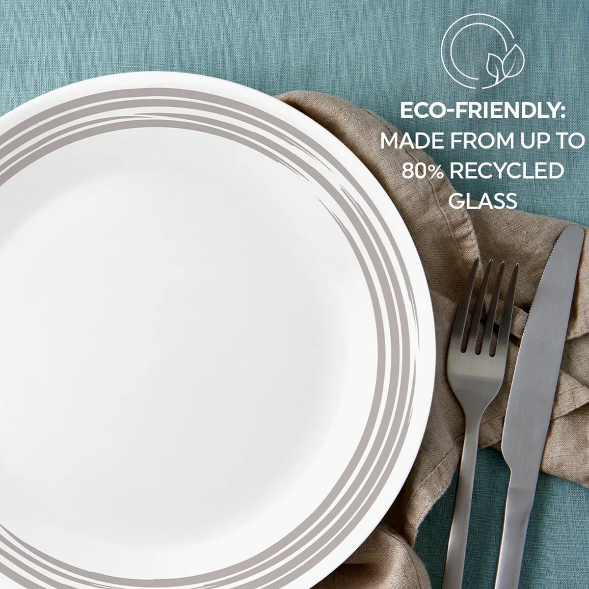 Corelle® Brushed Silver 8.5" Salad Plate