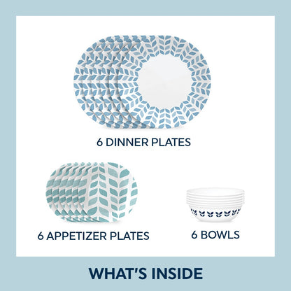 Corelle® Global Collection Northern Pines 18-piece Dinnerware Set, Service for 6