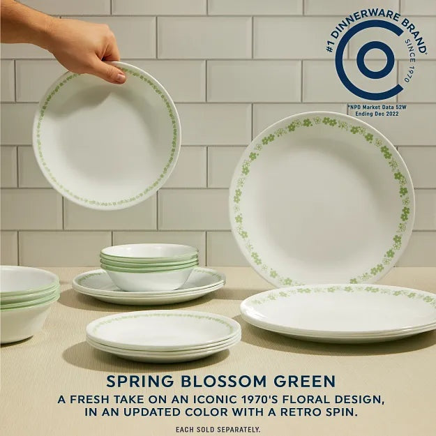 Corelle® Spring Blossom Green 8.5" Salad Plate