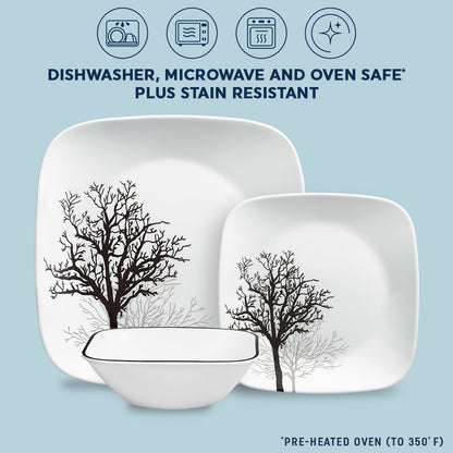 Corelle® Timber Shadows 12-piece Dinnerware Set, Service for 4