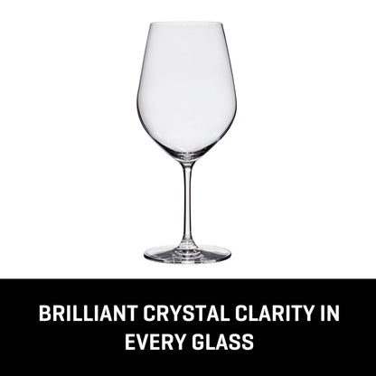 Lucaris Tokyo Temptation Bordeaux Glasses (4-Pieces), 21-ounce, Dishwasher Safe, Lead-free Crystalline